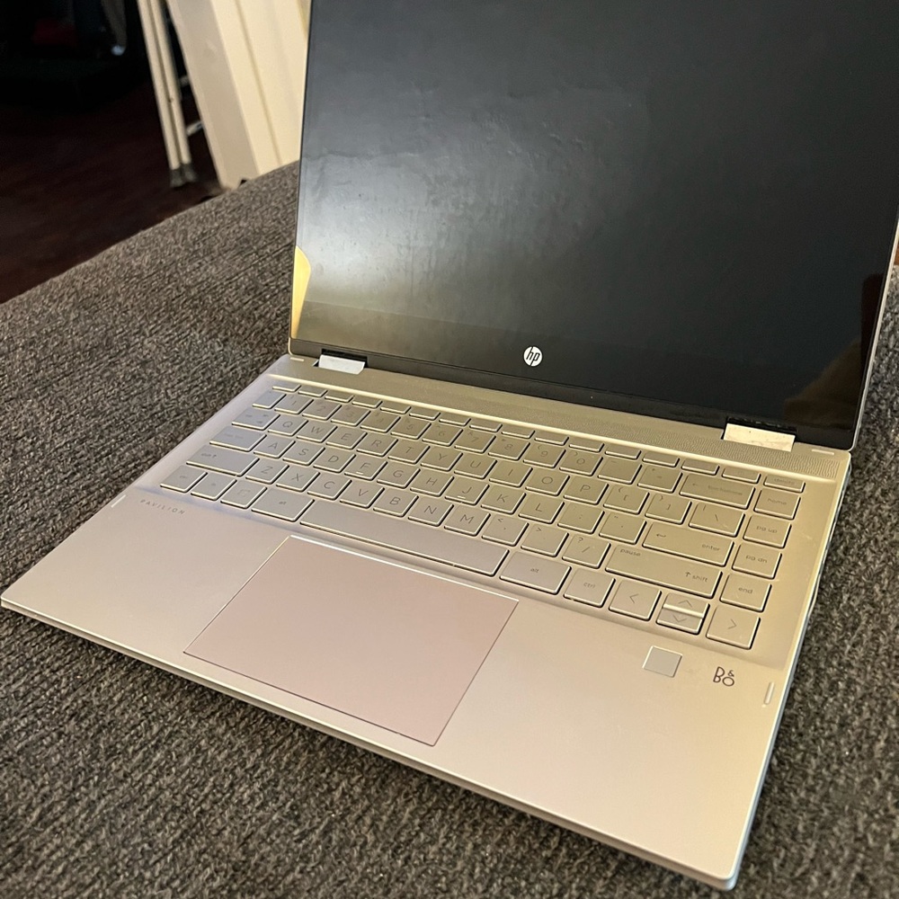 HP Silver Convertible Laptop with Backlit Keyboard